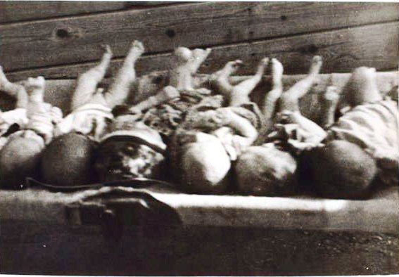 bodies of young children piled up at Jasenovac
